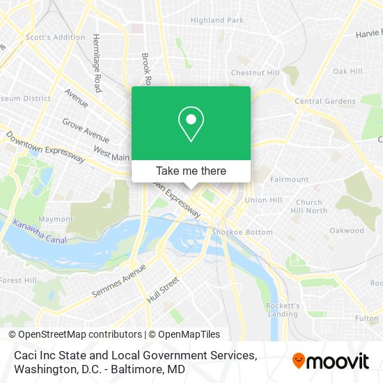 Caci Inc State and Local Government Services map