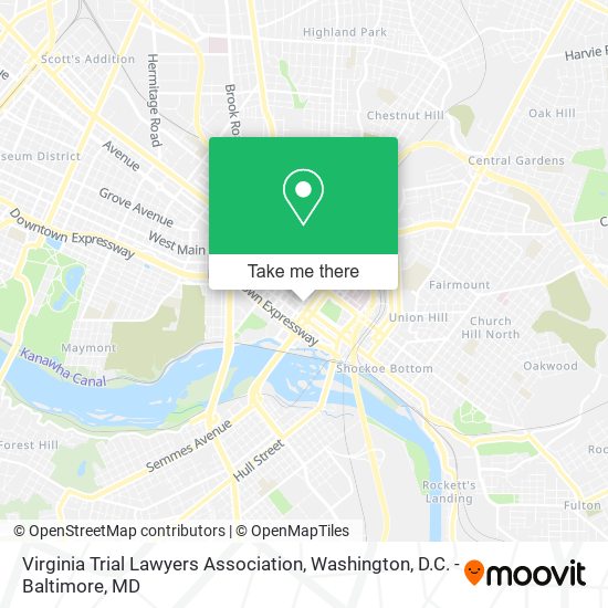 Mapa de Virginia Trial Lawyers Association