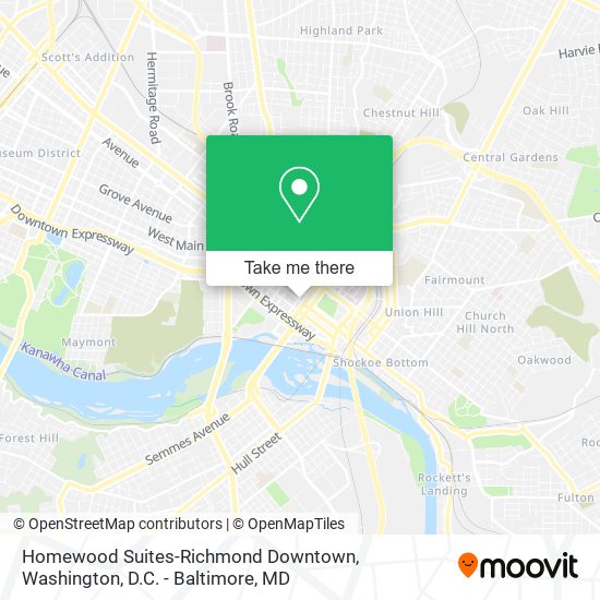 Homewood Suites-Richmond Downtown map