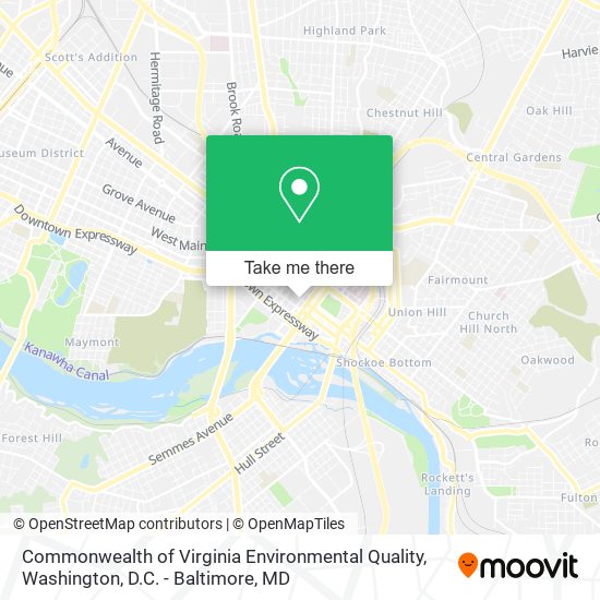 Commonwealth of Virginia Environmental Quality map