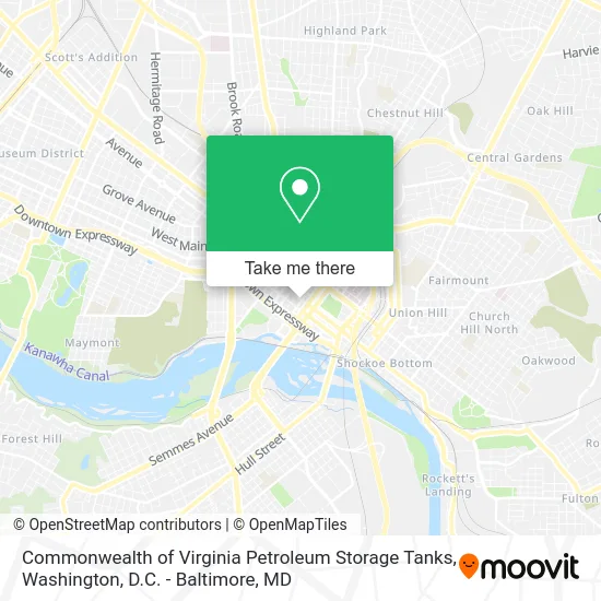 Commonwealth of Virginia Petroleum Storage Tanks map