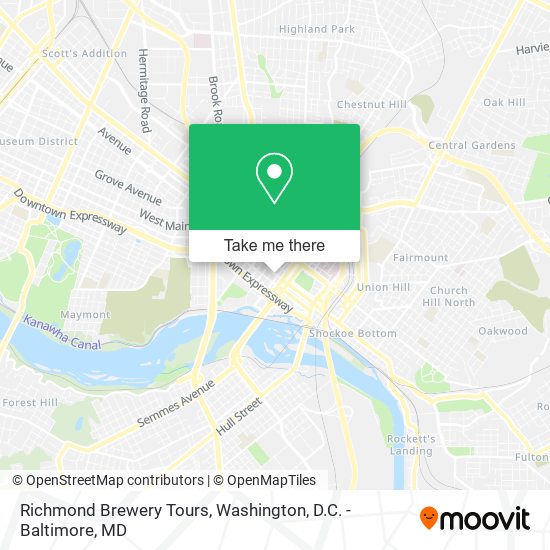 Richmond Brewery Tours map