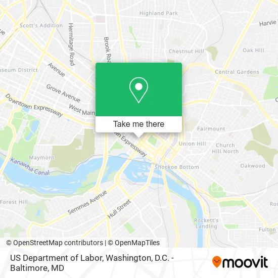 Mapa de US Department of Labor