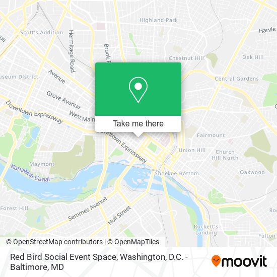 Red Bird Social Event Space map