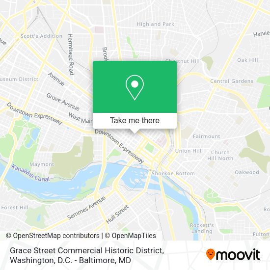 Grace Street Commercial Historic District map
