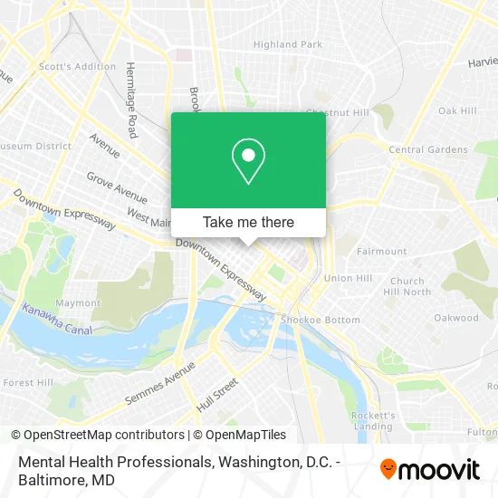 Mapa de Mental Health Professionals