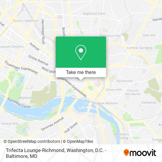 Trifecta Lounge-Richmond map