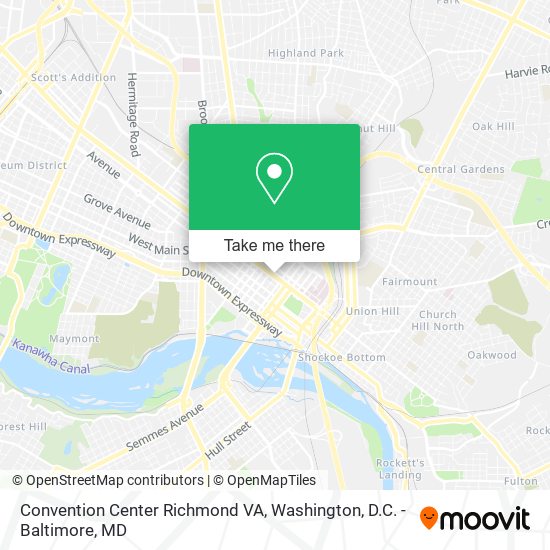 Convention Center Richmond VA map