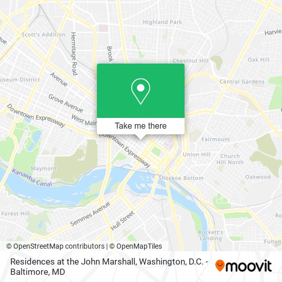 Residences at the John Marshall map
