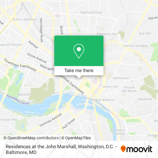 Residences at the John Marshall map