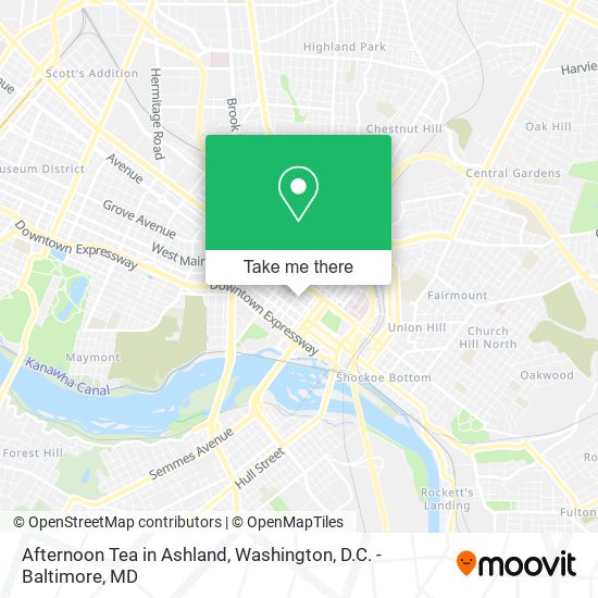Afternoon Tea in Ashland map