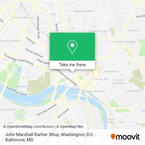 John Marshall Barber Shop map