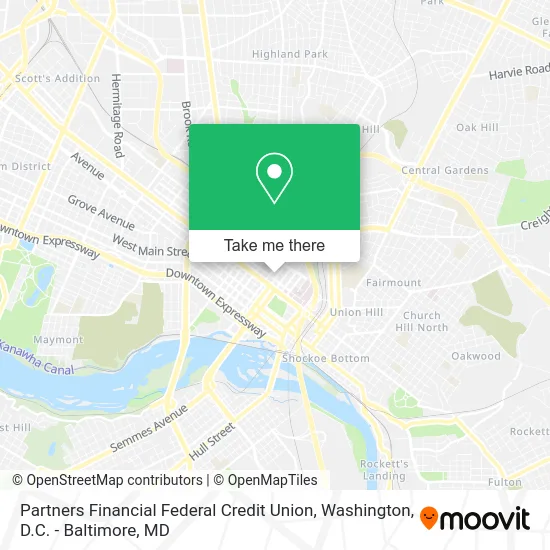 Partners Financial Federal Credit Union map