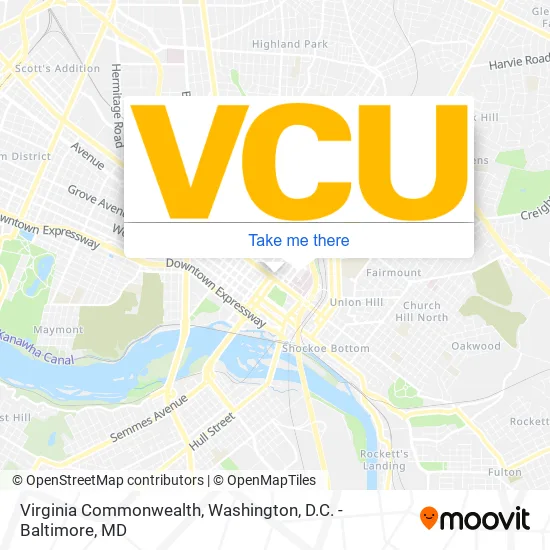 Mapa de Virginia Commonwealth