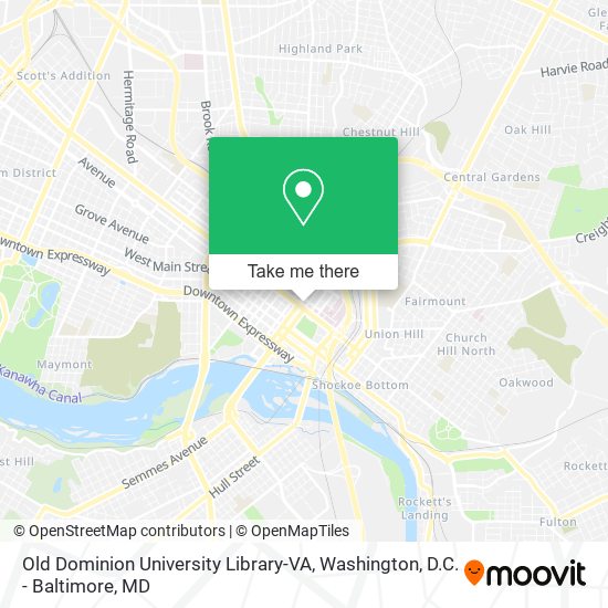 Old Dominion University Library-VA map
