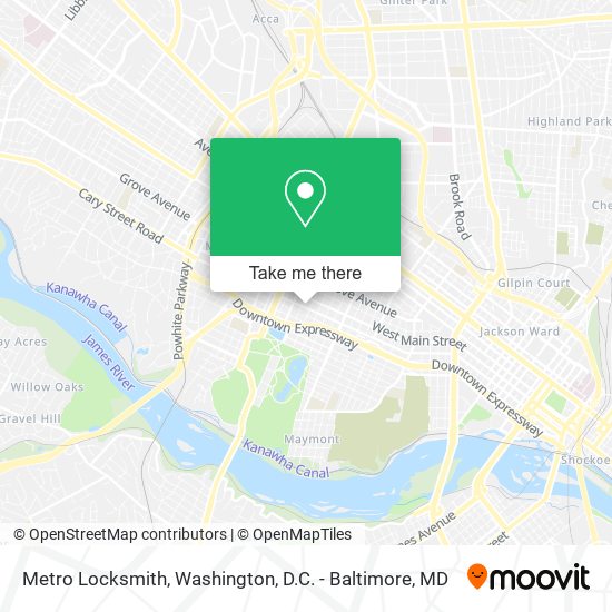 Mapa de Metro Locksmith