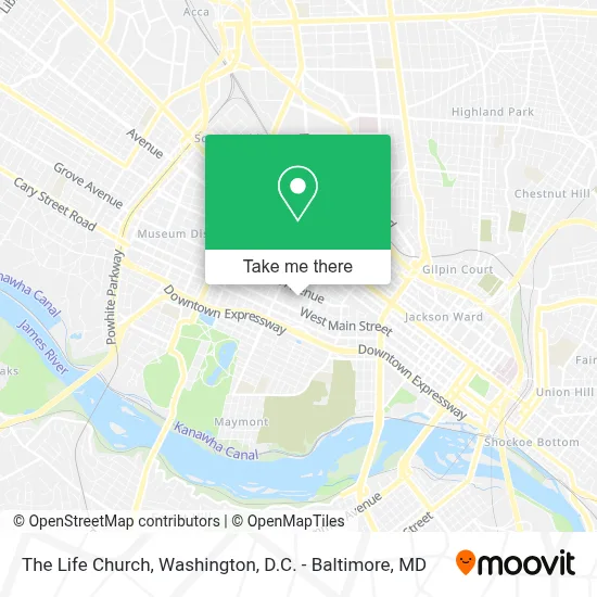 The Life Church map