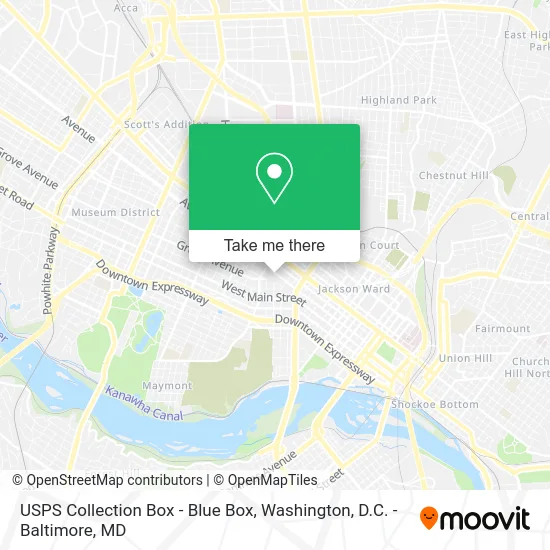 USPS Collection Box - Blue Box map
