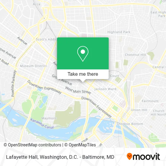 Lafayette Hall map