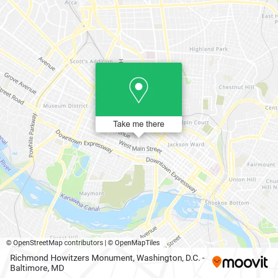 Mapa de Richmond Howitzers Monument
