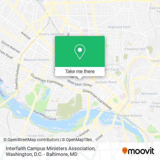 Interfaith Campus Ministers Association map