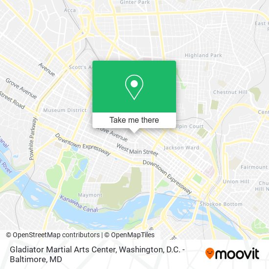 Mapa de Gladiator Martial Arts Center