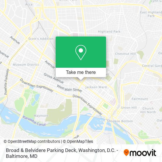 Mapa de Broad & Belvidere Parking Deck