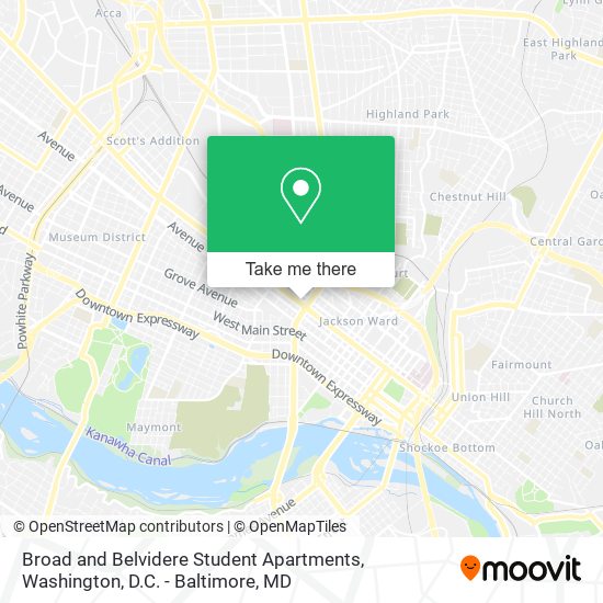 Broad and Belvidere Student Apartments map