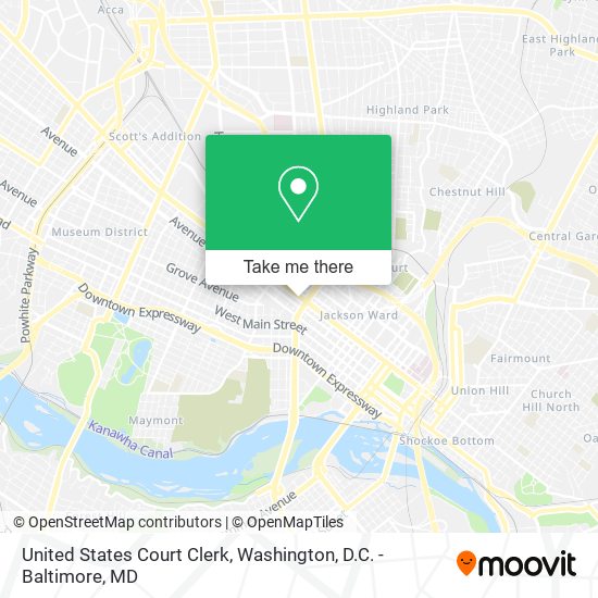 United States Court Clerk map