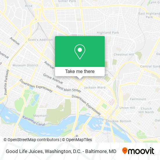 Good Life Juices map