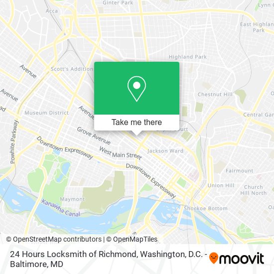 24 Hours Locksmith of Richmond map