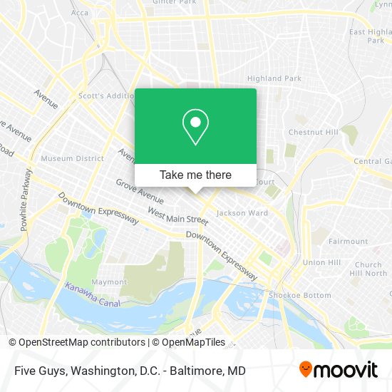Mapa de Five Guys
