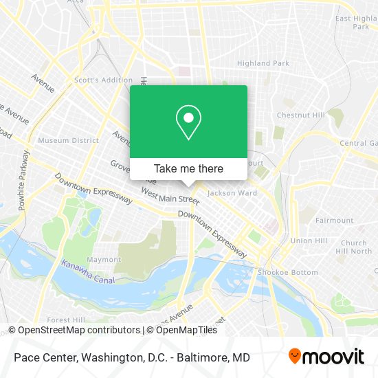 Pace Center map
