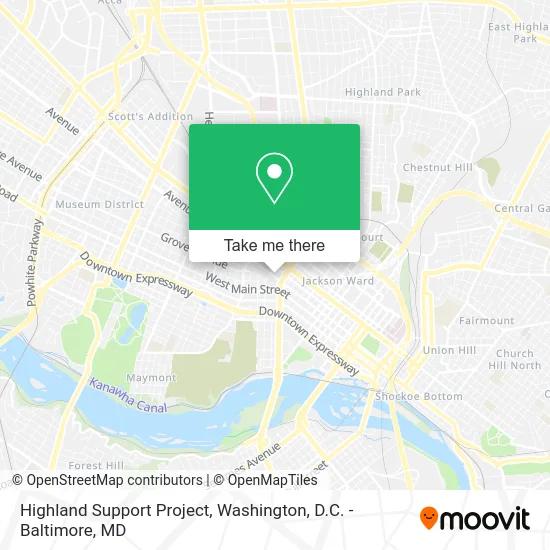 Highland Support Project map