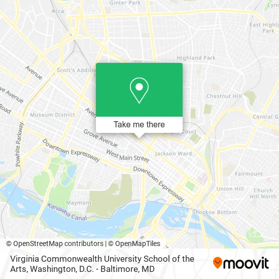 Mapa de Virginia Commonwealth University School of the Arts