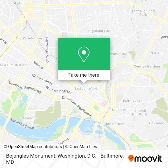 Bojangles Monument map