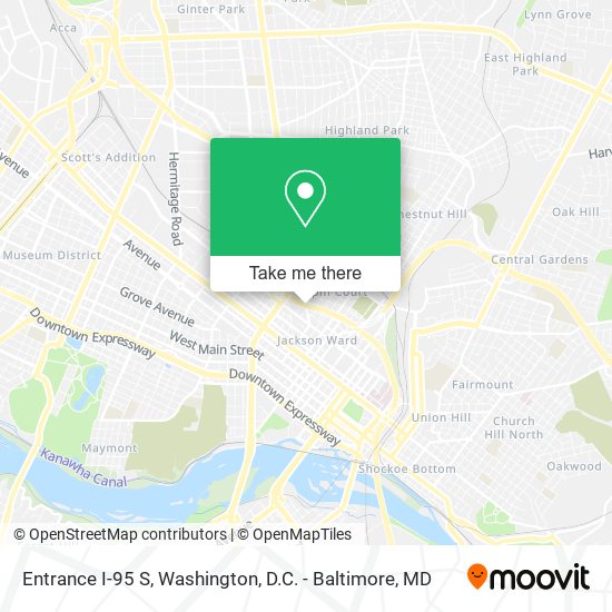 Entrance I-95 S map