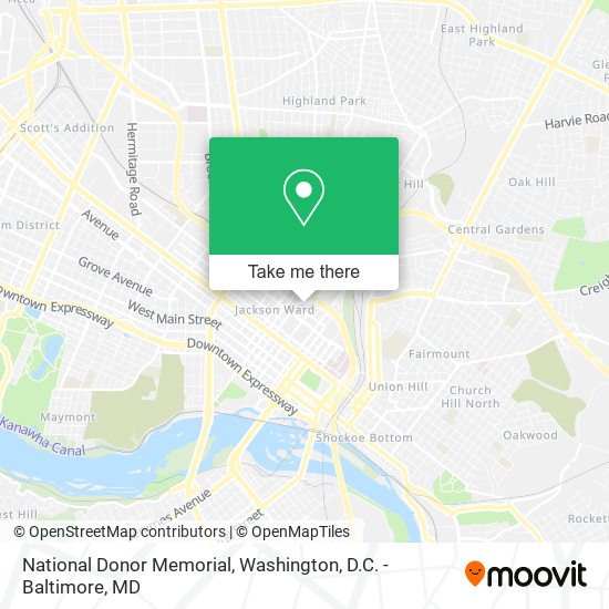Mapa de National Donor Memorial