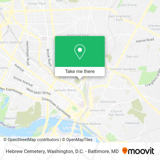 Hebrew Cemetery map