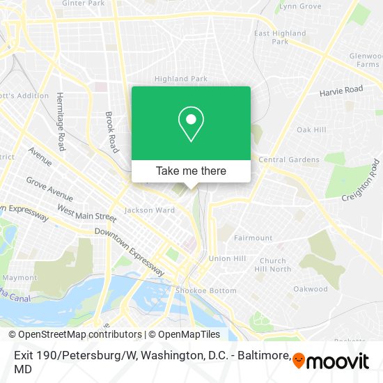Mapa de Exit 190/Petersburg/W