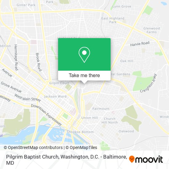 Pilgrim Baptist Church map