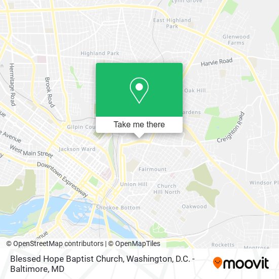 Mapa de Blessed Hope Baptist Church