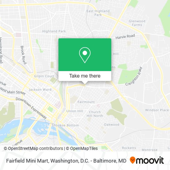 Fairfield Mini Mart map
