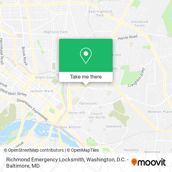 Richmond Emergency Locksmith map