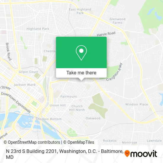 N 23rd S Building 2201 map