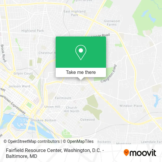 Fairfield Resource Center map