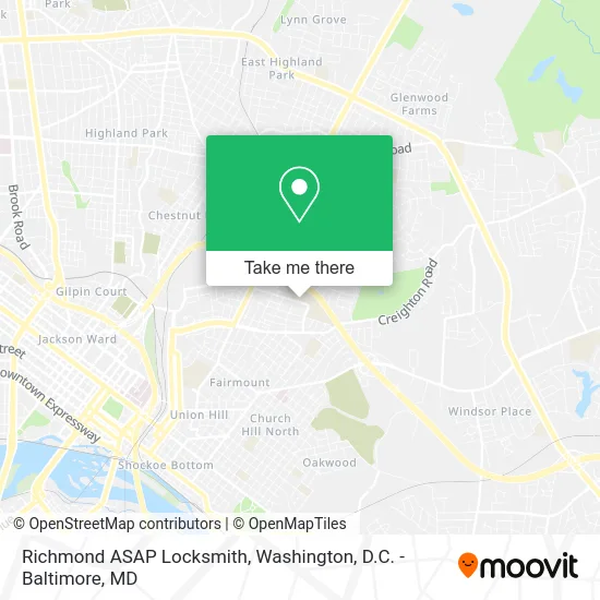 Richmond ASAP Locksmith map
