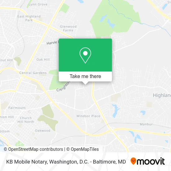 KB Mobile Notary map