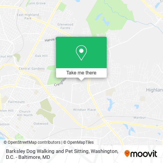 Barksley Dog Walking and Pet Sitting map