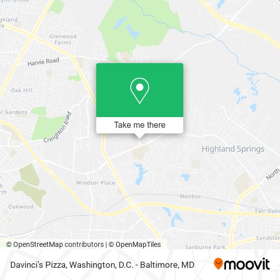 Davinci's Pizza map